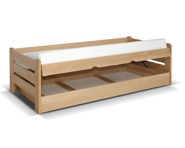 Posteľ s vyklápacím roštom Darvin 100x200, masív buk Posteľ s vyklápacím roštom Darvin 100x200, masív buk