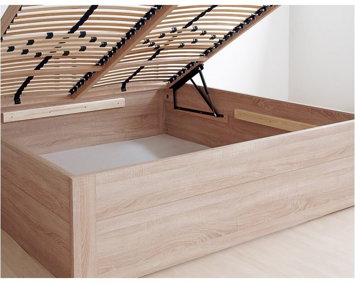 Posteľ dvojlôžko s úložným priestorom MARIKA-oblá, lamino, čelný výklop Posteľ dvojlôžko s úložným priestorom MARIKA-oblá, lamino, čelný výklop