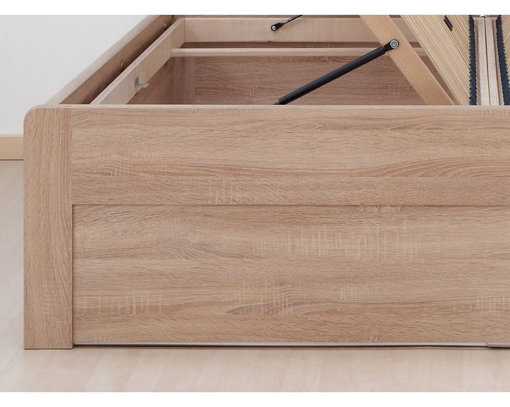 Váľanda s úložným priestorom MARIKA - oblá, lamino, 160x200, 180x200 cm, bočný výklop Váľanda s úložným priestorom MARIKA - oblá, lamino, 160x200, 180x200 cm, bočný výklop