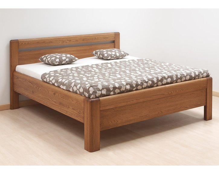 Zvýšená posteľ z masívu ADRIANA, masiv dub