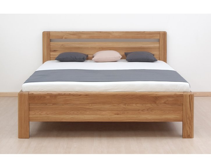 Zvýšená posteľ z masívu ADRIANA, masiv dub