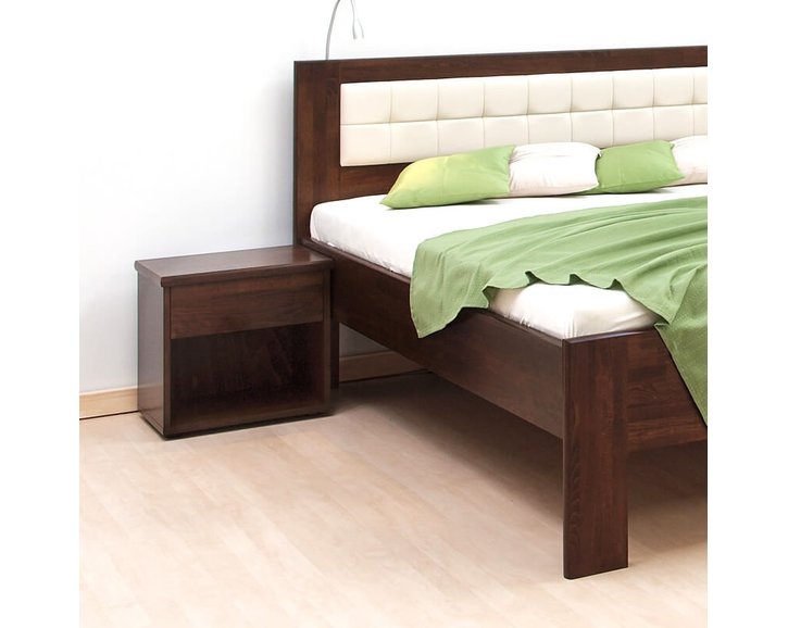 Nočný stolík so zásuvkou Široký, masív buk cink jadrový Nočný stolík so zásuvkou Široký, masív buk cink jadrový