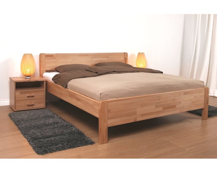 Posteľ Sofi - oblúková, 160x200, 180x200, masív buk cink jadrový