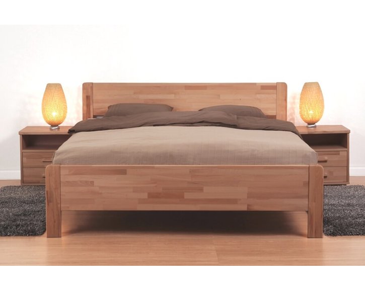 Posteľ Sofi - oblúková, 160x200, 180x200, masív buk cink jadrový