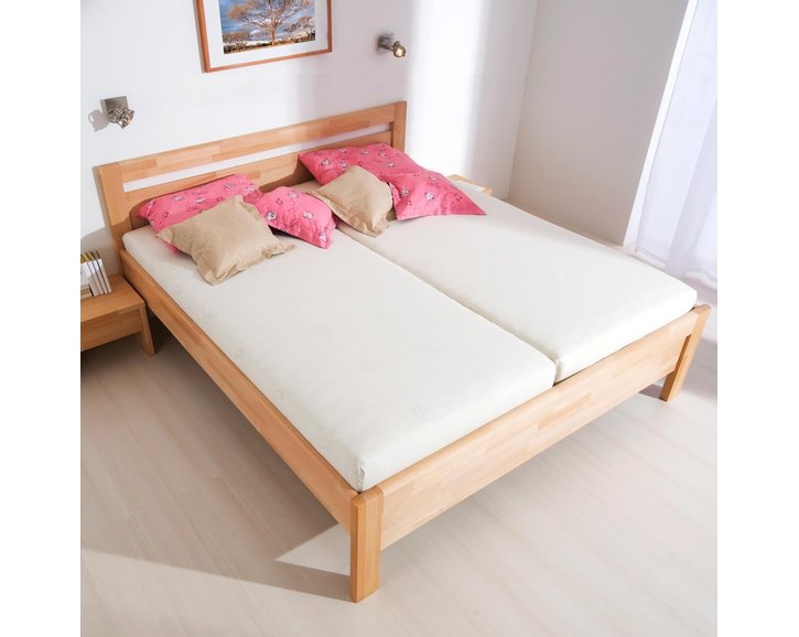 Zvýšená posteľ z masívu Karlo, masív buk cink