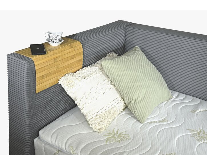 Čelo - čalúnená posteľ s úložným priestorom Sono