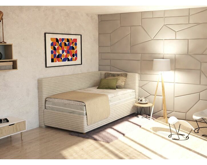 Design - čalúnená posteľ s úložným priestorom Sono