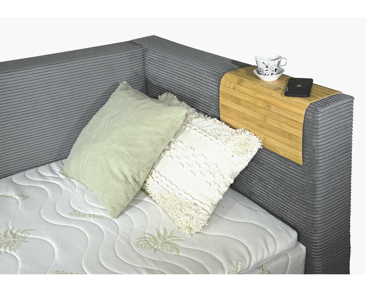 Čalúnená posteľ s úložným priestorom Sono