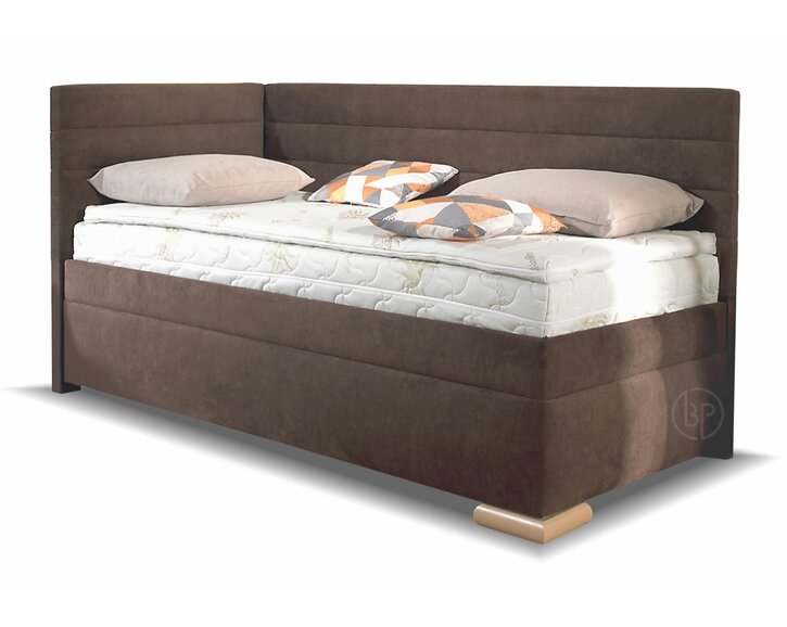 Rohová posteľ boxspring VENETO ľavá, s úložným priestorom Rohová posteľ boxspring VENETO ľavá, s úložným priestorom