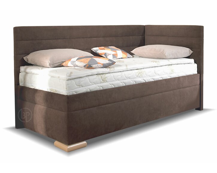Rohová posteľ boxspring VENETO pravá, s úložným priestorom Rohová posteľ boxspring VENETO pravá, s úložným priestorom