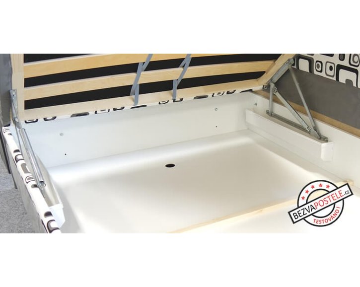 Čalúnená posteľ s čelami a úložným priestorom Alexa Čalúnená posteľ s čelami a úložným priestorom Alexa