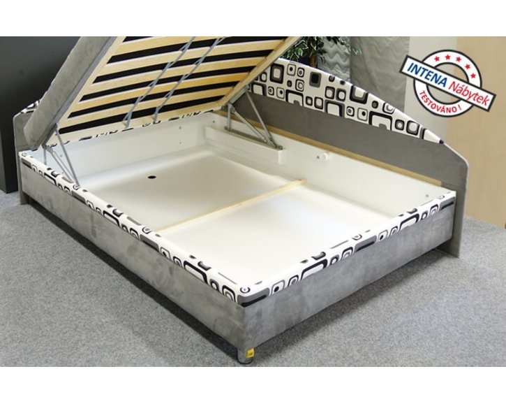 Čalúnená posteľ s čelami a úložným priestorom Alexa Čalúnená posteľ s čelami a úložným priestorom Alexa
