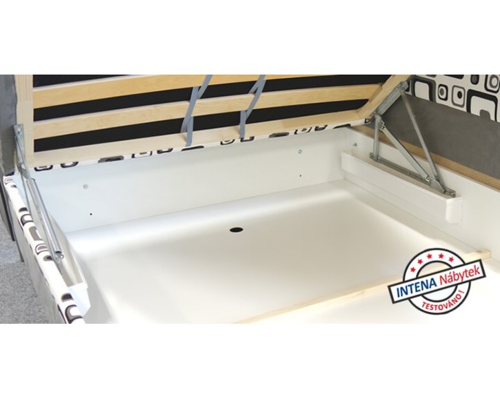 Čalúnená posteľ s čelami a úložným priestorom Alexa Čalúnená posteľ s čelami a úložným priestorom Alexa