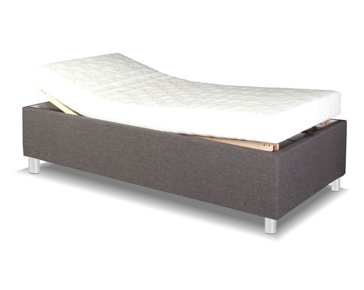 Vyvýšená čalúnená posteľ s úložným priestorom Jakub, 90x210cm Vyvýšená čalúnená posteľ s úložným priestorom Jakub, 90x210cm