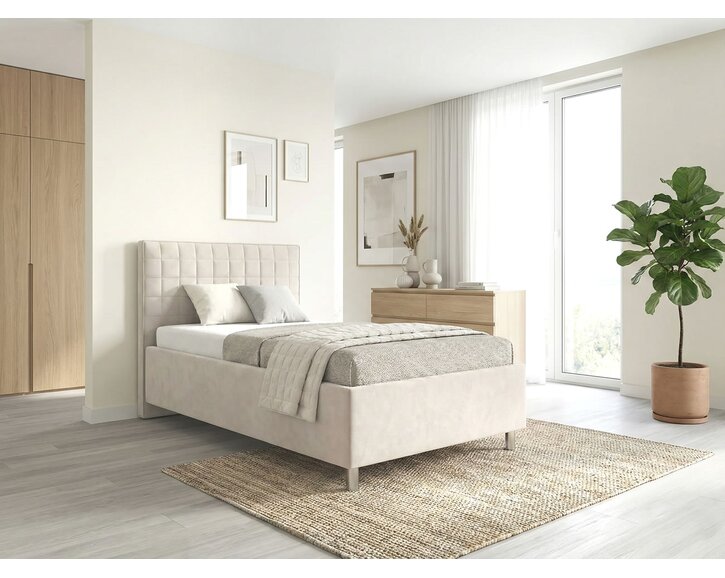 Čalúnená posteľ s úložným priestorom a roštom Belarona, 120x200