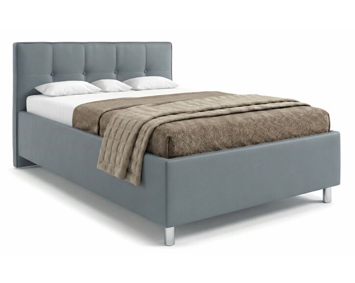 Čalúnená posteľ s úložným priestorom Crissy, 120x200, svetlo šedá