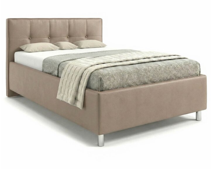 Čalúnená posteľ s úložným priestorom Crissy 120x200 hnedosivá