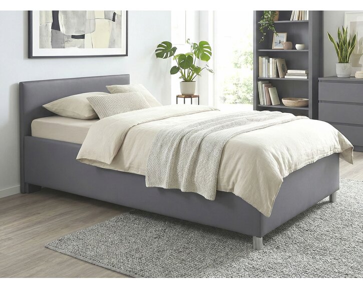 Vyvýšená čalúnená posteľ Lyoneta, s úložným priestorom, 120x200cm