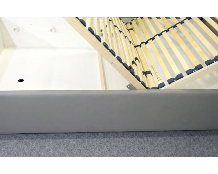 Vyvýšená čalúnená posteľ s úložným priestorom Ryana, 120x200cm, sivá