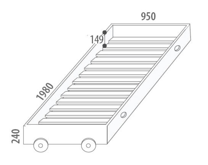 Úložný priestor - prístelka D946/BC-Domino, masív buk