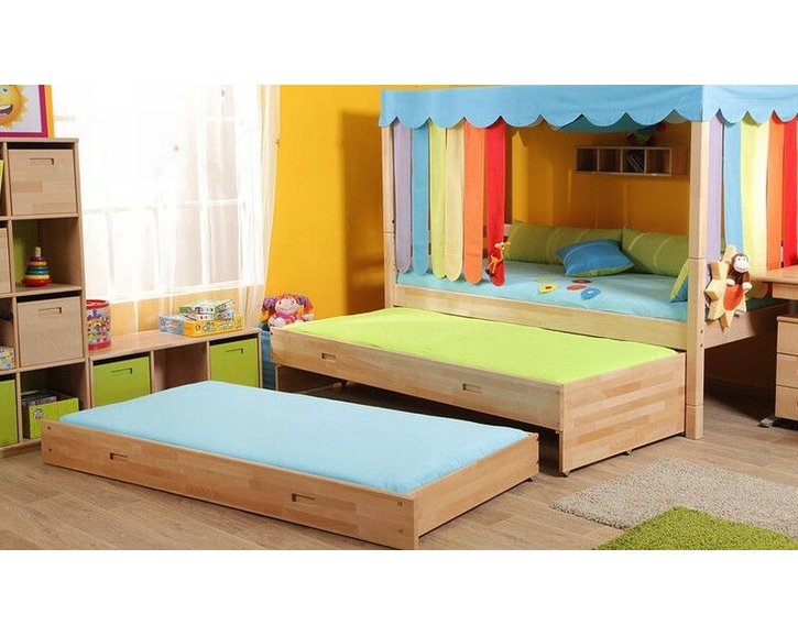 Výsuvná prístelka s úložným priestorom D103, masív smrek