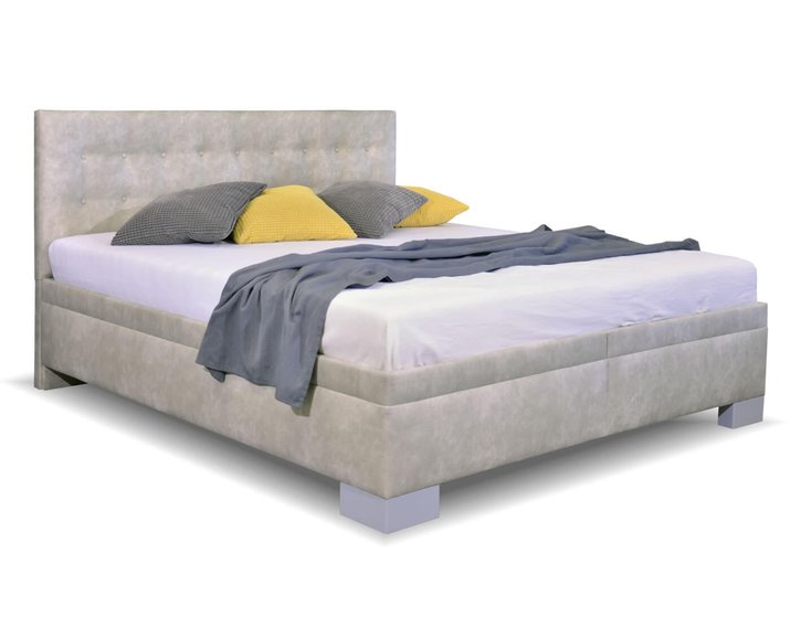Zvýšená čalúnená posteľ s úložným priestorom Laterna