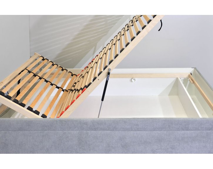 Čalúnená posteľ s úložným priestorom Litera, 120x200 cm