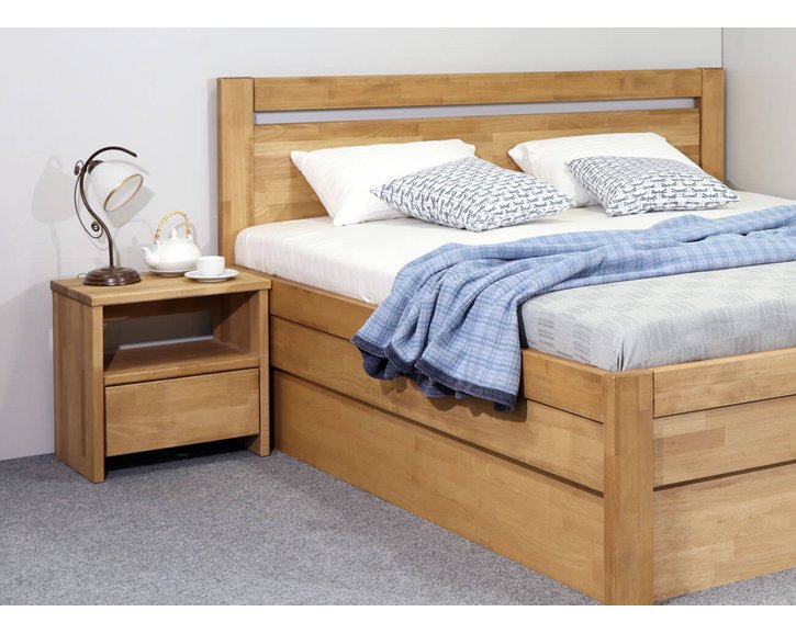 Nočný stolík CAMPUS, masív buk Nočný stolík CAMPUS, masív buk