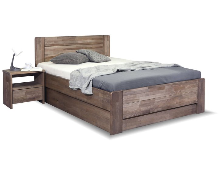 Posteľ s úložným priestorom ARION 2, 140x210, masiv buk Posteľ s úložným priestorom ARION 2, 140x210, masiv buk