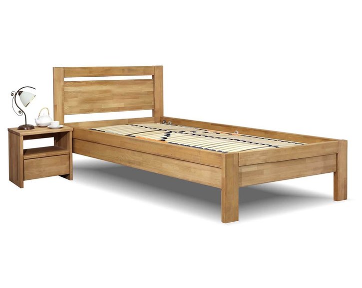 Vyvýšená posteľ z masívu Klementin, 120x200cm, masív buk