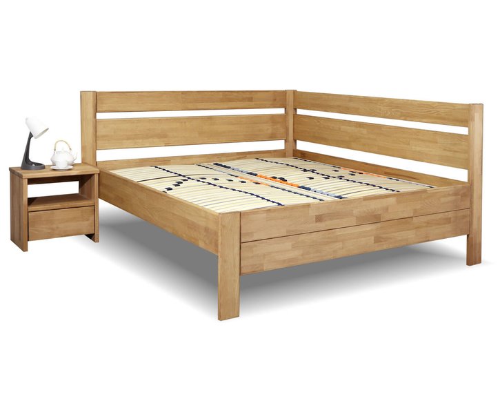 Zvýšená posteľ z masívu Academia, masív buk, Pravá