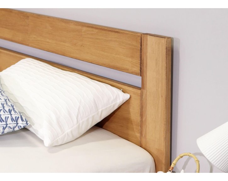 Vyvýšená posteľ z masivu Academia, 140x200, masiv buk, Ľavá