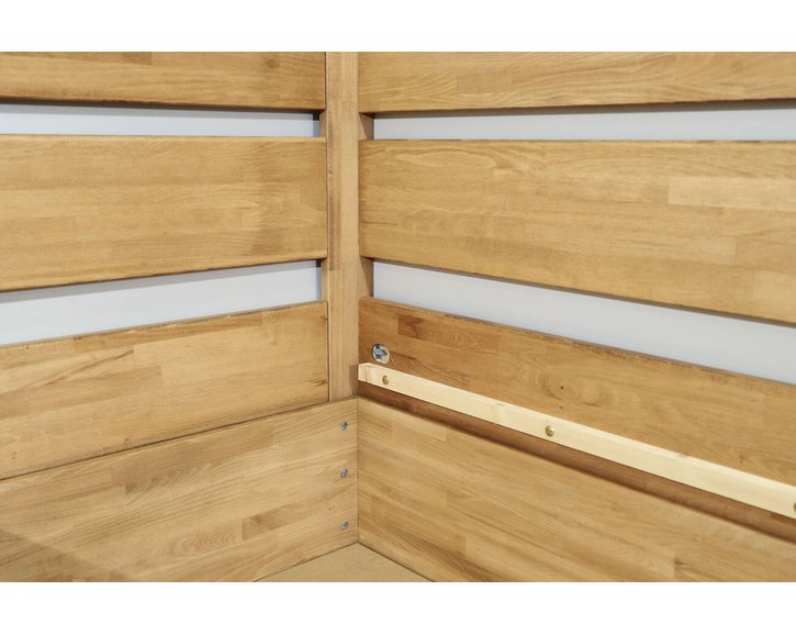 Posteľ s úložným priestorom Academia, masív buk, Pravá