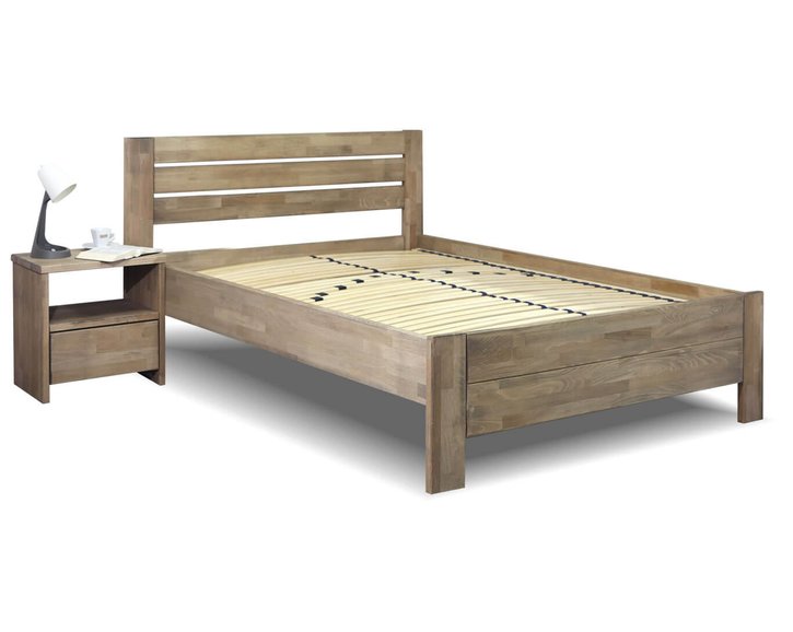 Zvýšená posteľ z masívu Mistral, masív buk, 140x200