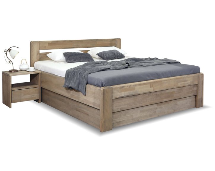 Posteľ dvojlôžko s úložným priestorom Primátor 180x220 cm, masiv buk Posteľ dvojlôžko s úložným priestorom Primátor 180x220 cm, masiv buk