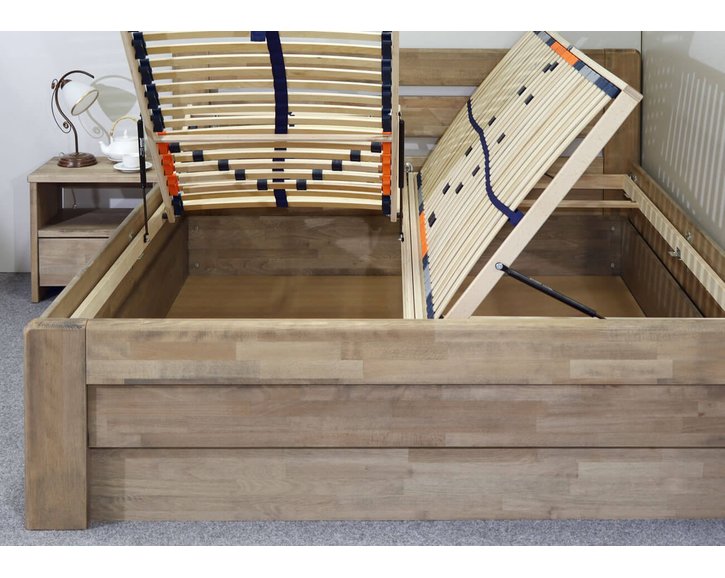 Posteľ dvojlôžko s úložným priestorom Primátor, masiv buk Posteľ dvojlôžko s úložným priestorom Primátor, masiv buk