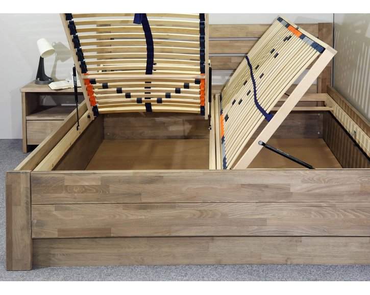 Posteľ s úložným priestorom Mistral, masiv buk
