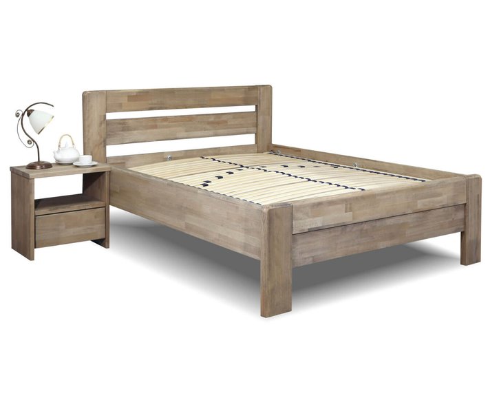 Zvýšená posteľ z masívu Primátor, 140x200, masiv buk