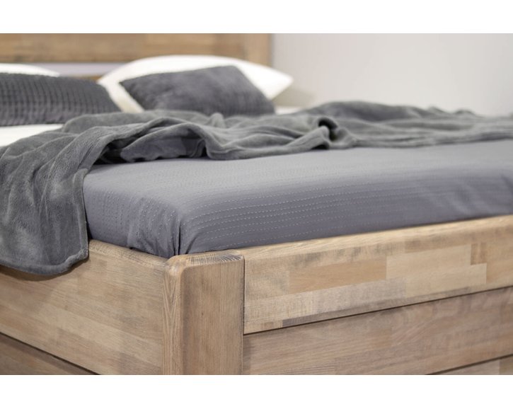 Zvýšená posteľ z masívu Primátor, 140x200, masiv buk