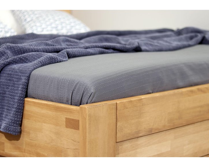 Vyvýšená posteľ z masivu Orfeus, 80x200, 90x200, masiv buk