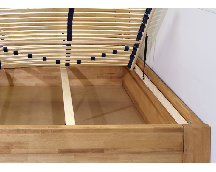 Posteľ s úložným priestorom Orfeus, masiv buk, 140x200