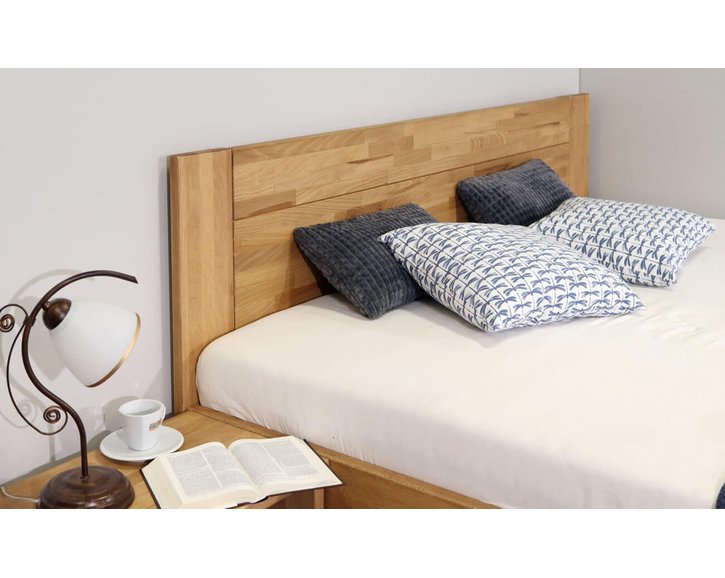 Vyvýšená posteľ z masivu Trinity 2, masiv buk