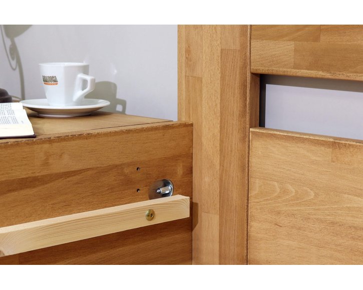 Zvýšená posteľ z masívu Trinity 2, masív buk, 140x200