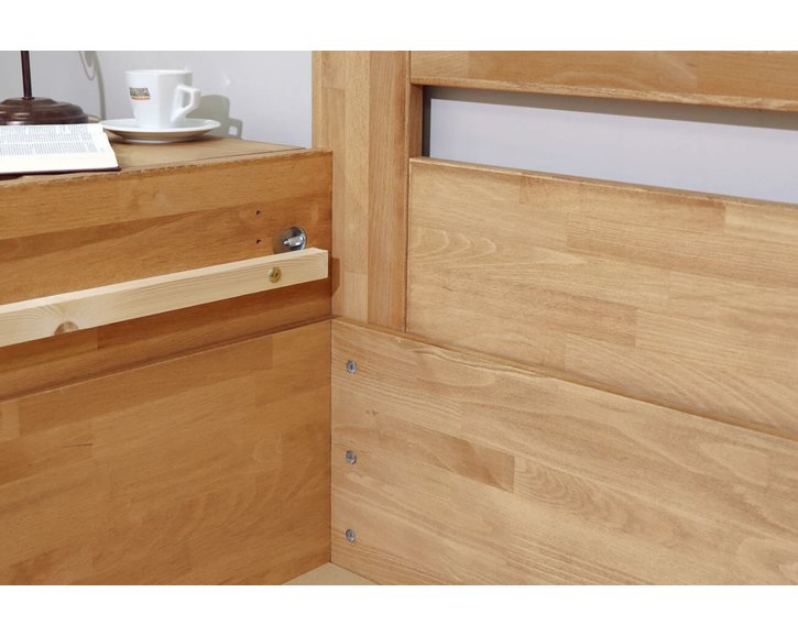 Posteľ s úložným priestorom Trinity 2, 80x200, 90x200, masiv buk