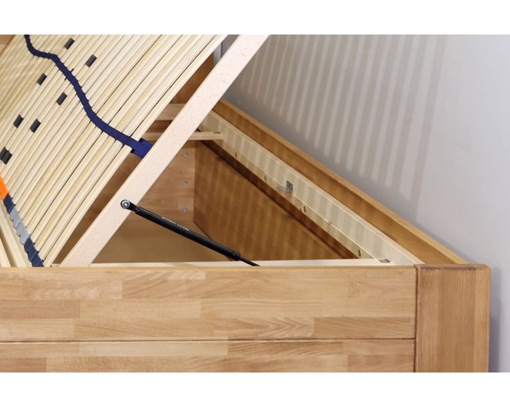 Posteľ s úložným priestorom Trinity 2, 80x200, 90x200, masiv buk