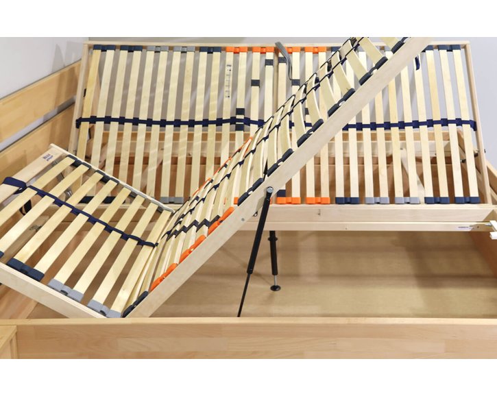 Posteľ s úložným priestorom Trinity, masiv buk