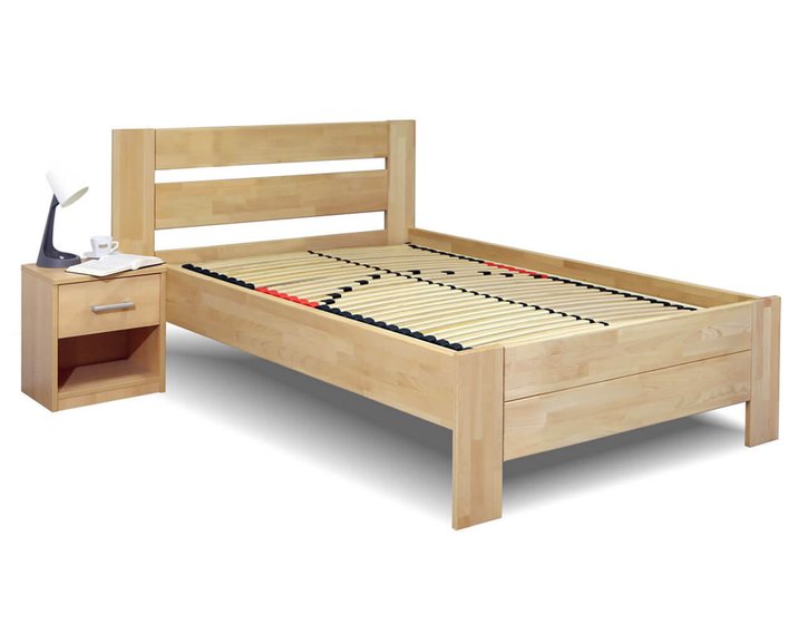 Zvýšená posteľ z masívu Trinity, masív buk, 120x200