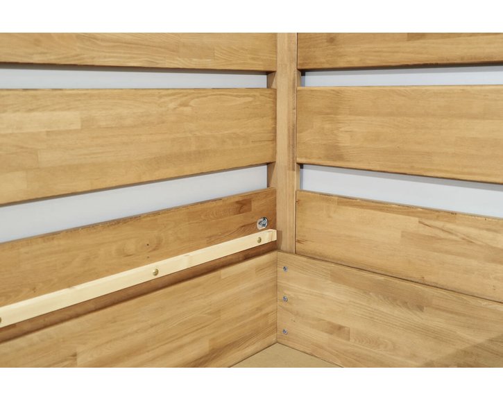 Posteľ s úložným priestorom Academia, 120x200, masiv buk, Ľavá