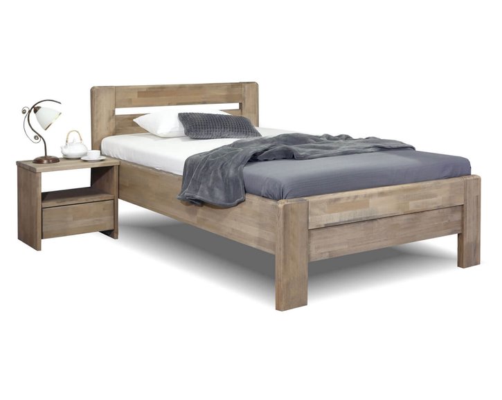 Postel z masivu Primátor, 120x200, masiv buk Postel z masivu Primátor, 120x200, masiv buk