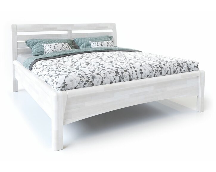 Posteľ dvojlôžko z masívu Constanta - biele morenie